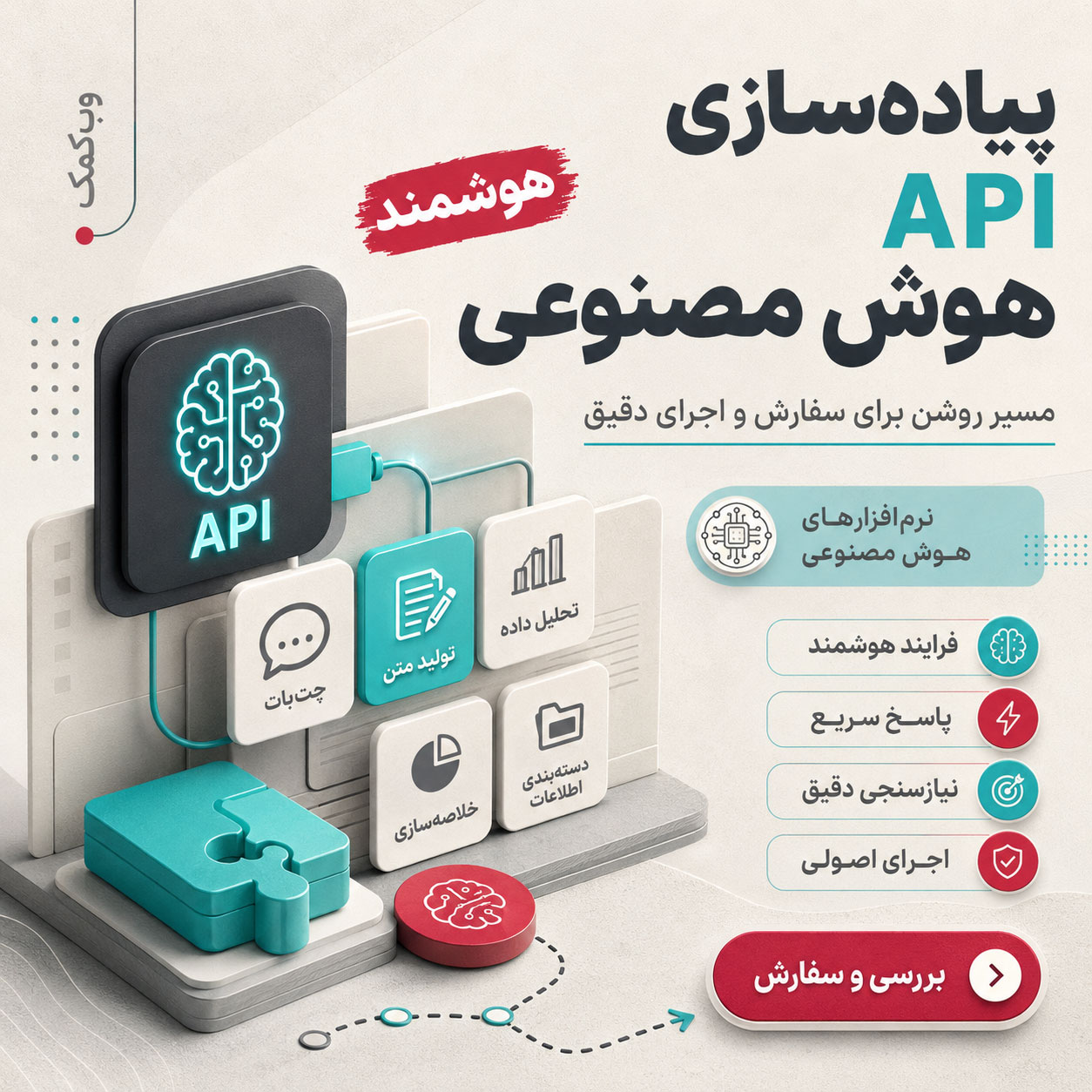 پیادهسازی API هوش مصنوعی در سایت و نرمافزار