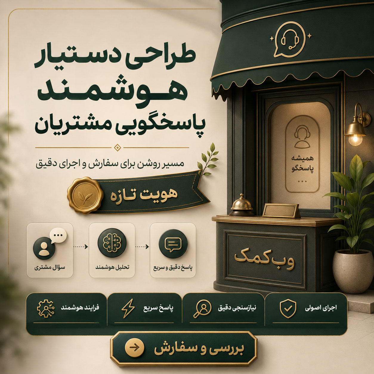 طراحی دستیار هوشمند پاسخگویی مشتریان