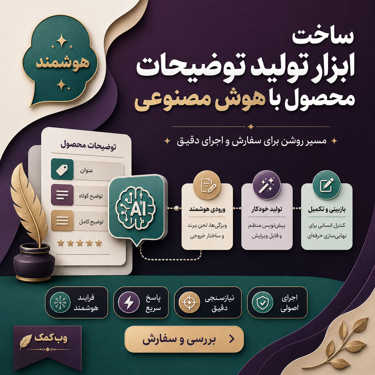 ساخت ابزار تولید توضیحات محصول با هوش مصنوعی