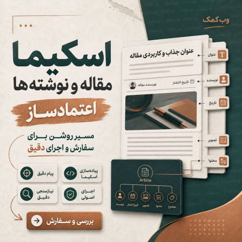 اسکیما مقاله و نوشته‌ها برای نشانه‌گذاری نویسنده، تاریخ و ساختار محتوا