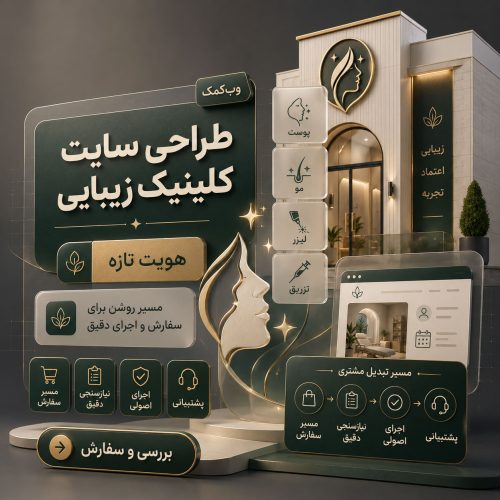 طراحی سایت کلینیک زیبایی برای جذب نوبت و اعتماد مراجعان