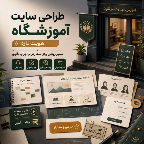 طراحی سایت آموزشگاه برای معرفی دورهها و ثبتنام هنرجویان