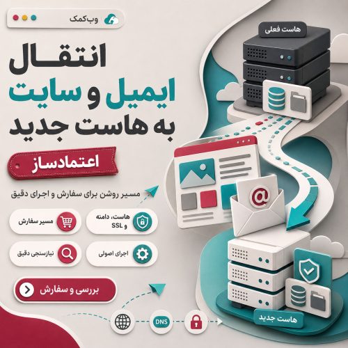 انتقال ایمیل و سایت به هاست جدید با کنترل بکاپ، DNS و کاهش ریسک قطعی