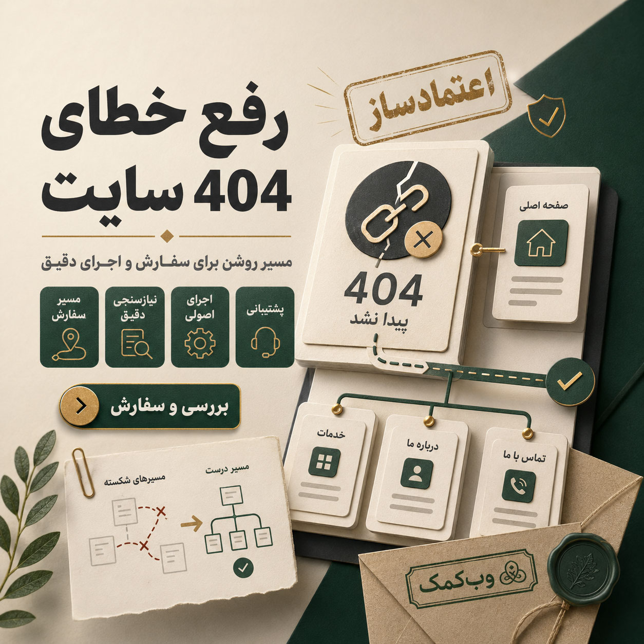 رفع خطای 404 سایت برای اصلاح صفحات پیدا نشد و مسیرهای خراب