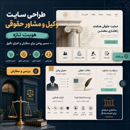 طراحی سایت وکیل و مشاور حقوقی برای اعتمادسازی و دریافت پرونده