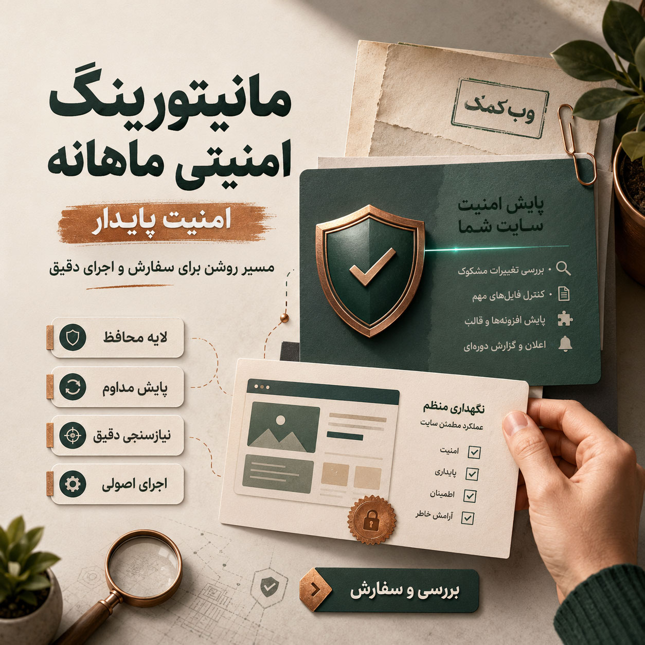 مانیتورینگ امنیتی ماهانه برای پایش مداوم وضعیت سایت