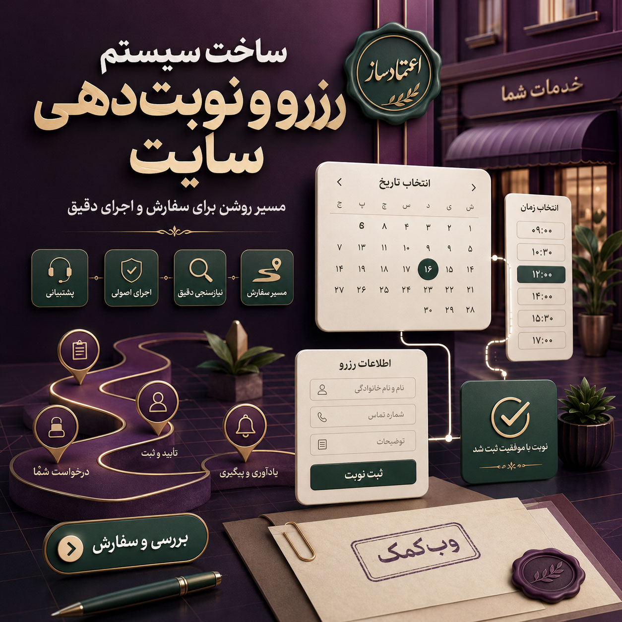 ساخت سیستم رزرو و نوبتدهی سایت برای مدیریت زمانها و درخواستها