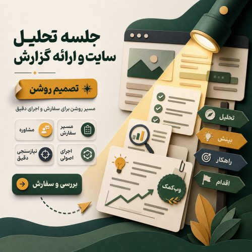 جلسه تحلیل سایت و ارائه گزارش برای شناخت مشکلات و فرصتهای بهبود وبسایت