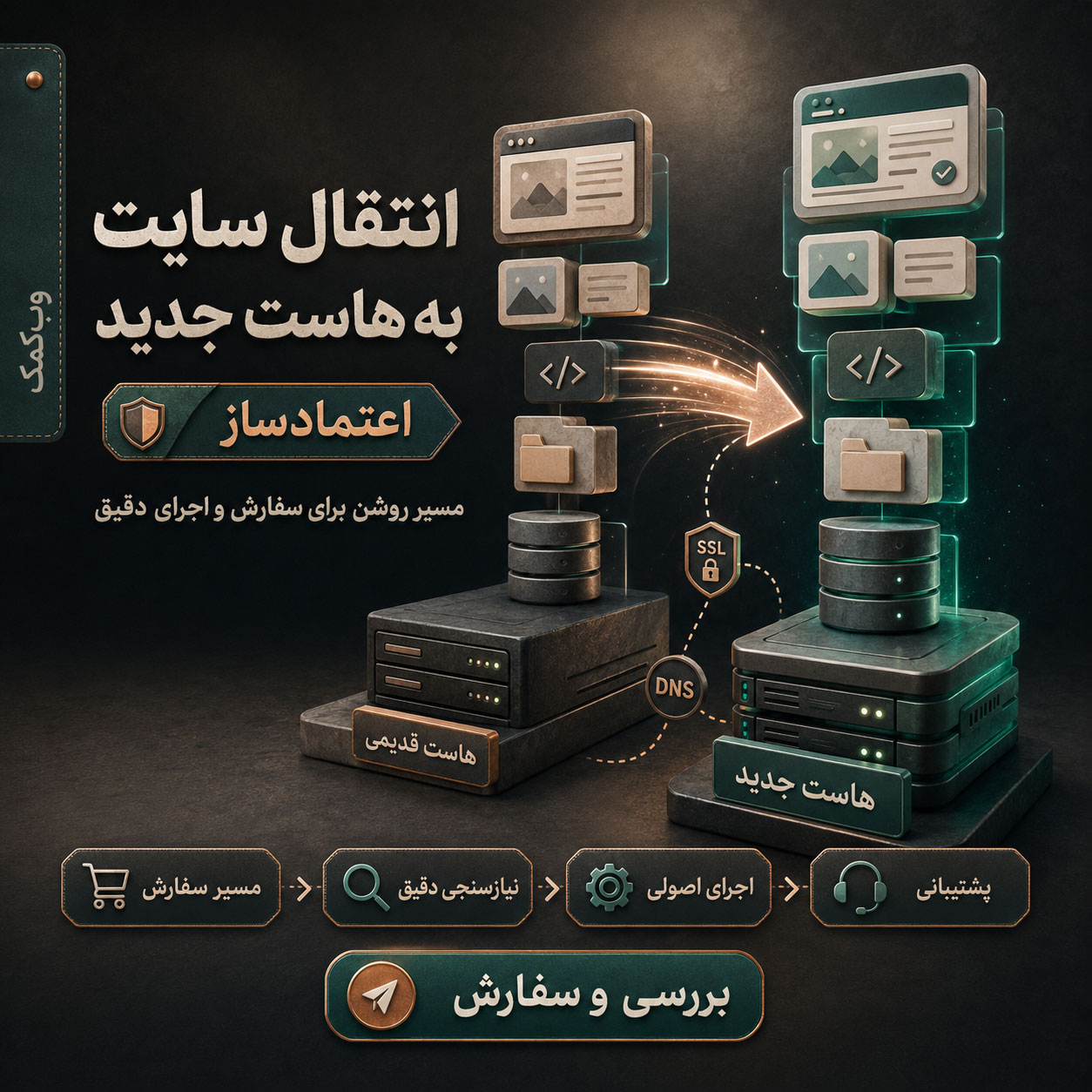 انتقال سایت به هاست جدید با حفظ فایلها دیتابیس و تنظیمات
